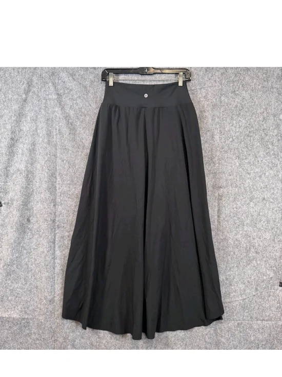 Halara Breezeful High Waisted 2-in-1 Flowy Maxi Skirt Skort Black XL - Picture 3 of 9